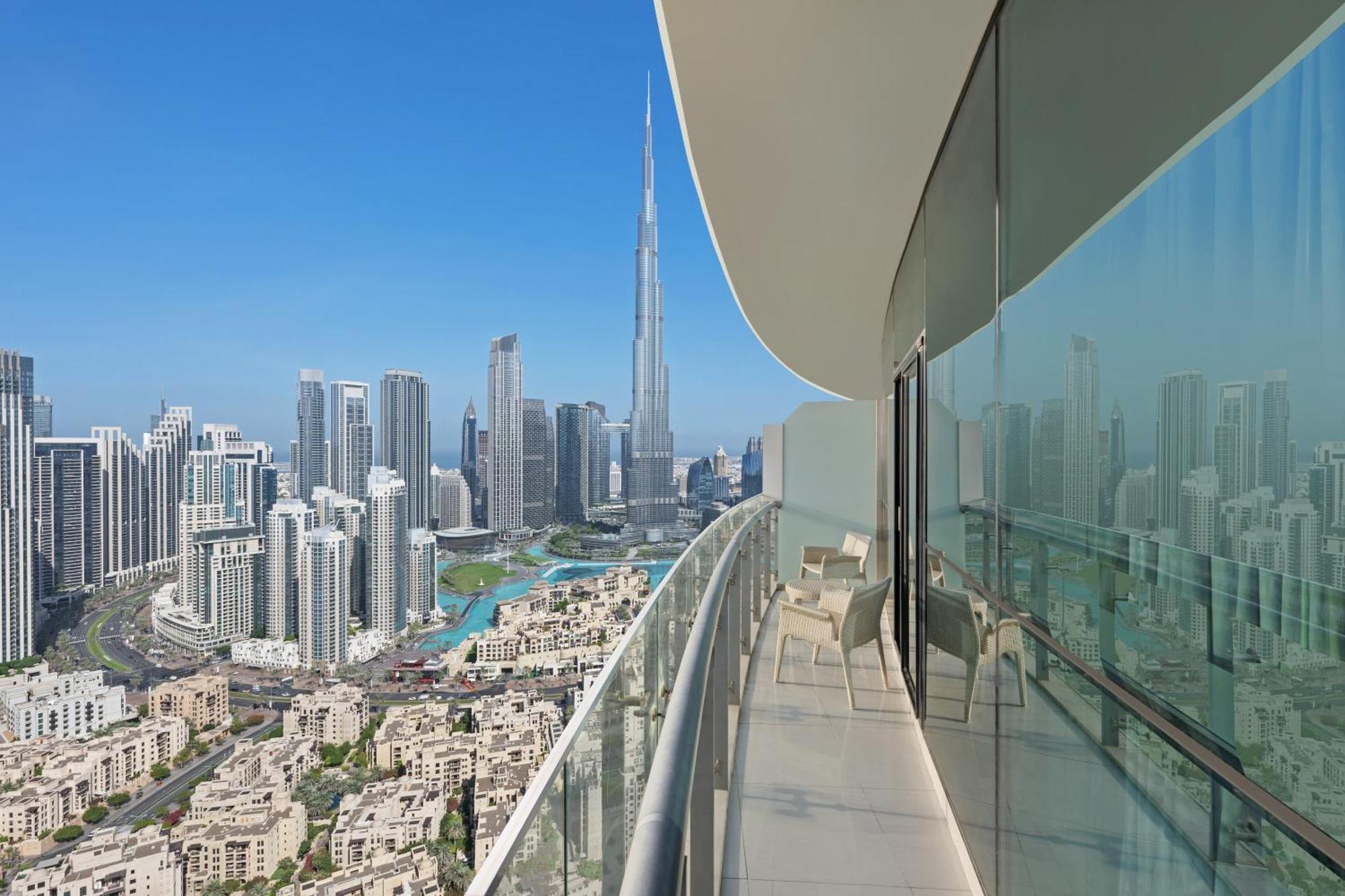 Damac Maison Distinction Dubai Exterior photo View from the balcony of a typical apartment
