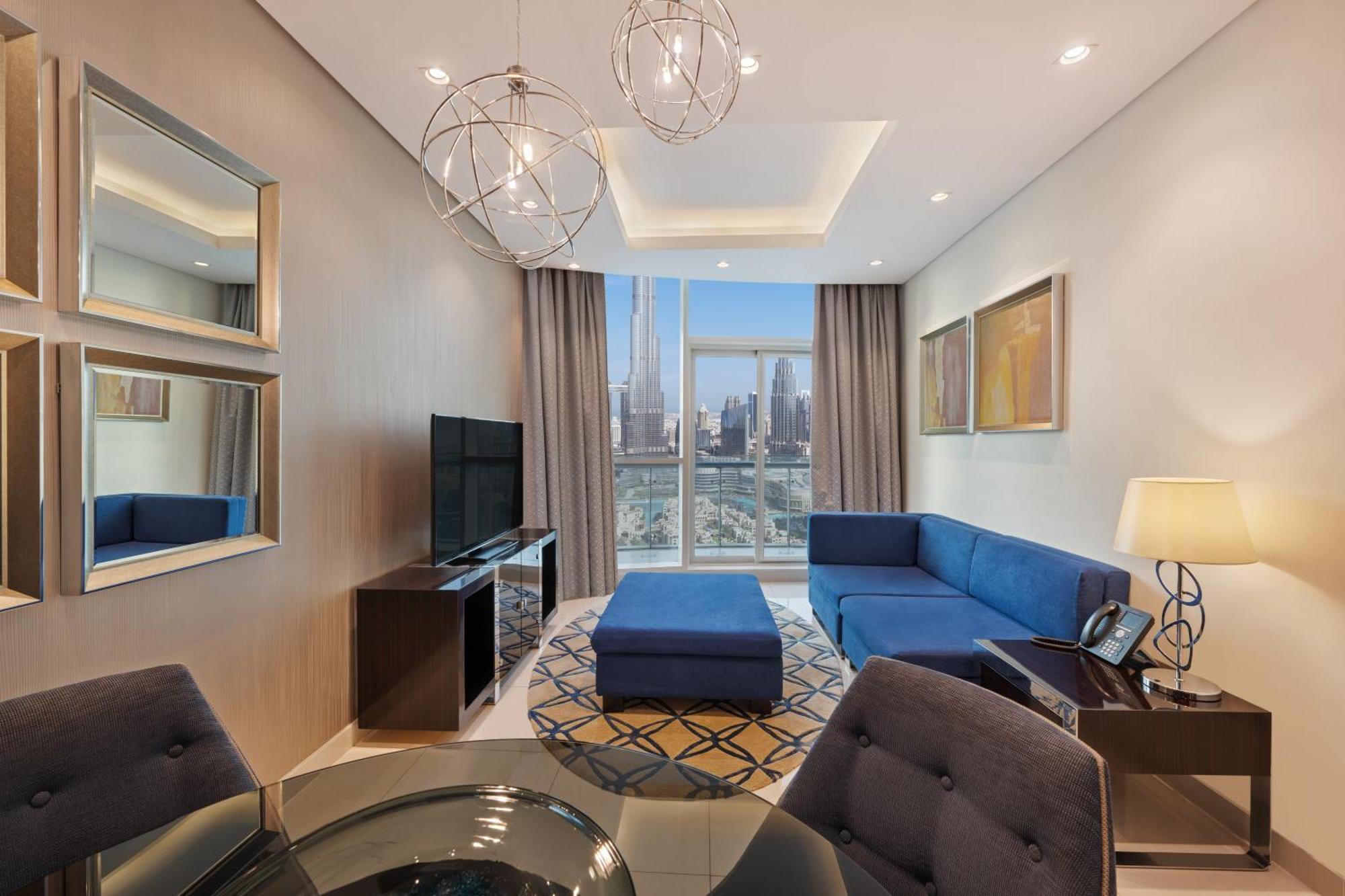Damac Maison Distinction Dubai Exterior photo Living room
